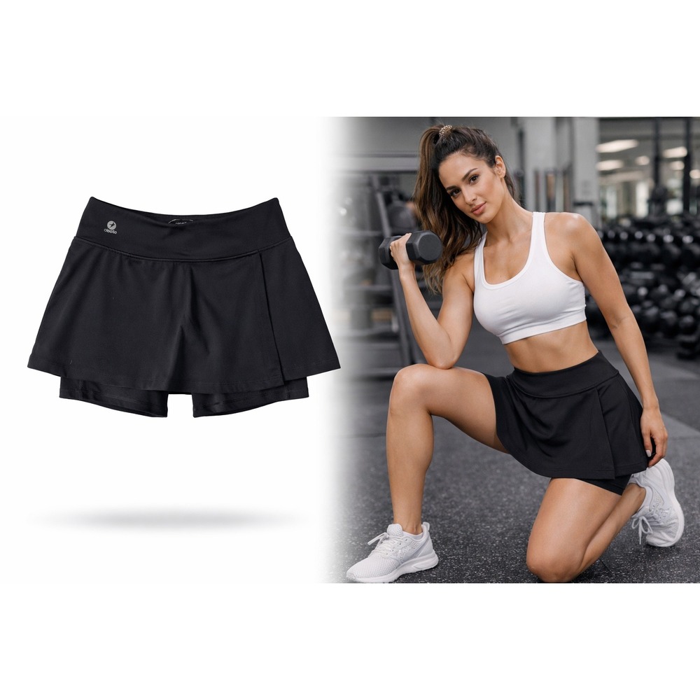 oiselle Black Athletic Midi Skort